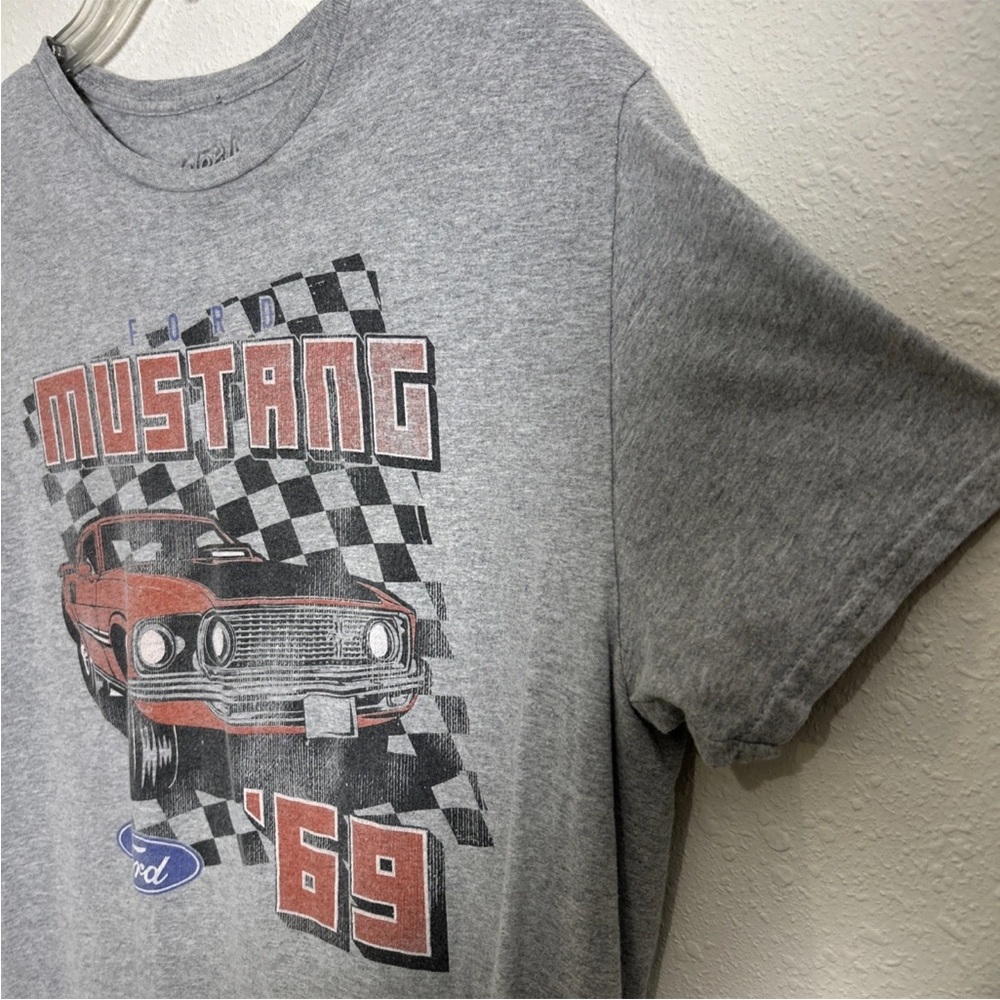 1969 Ford Mustang Mach 1 American Short-Sleeve Women’s T-Shirt Gray Retro Size L - Picture 5 of 10